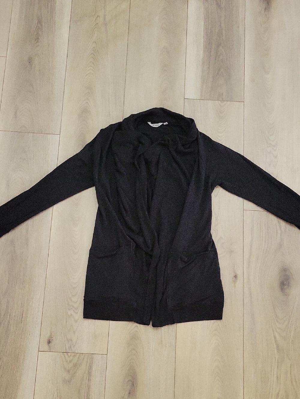 Athleta Black Open-Front Draped Cardigan - Picture 1 of 3